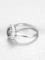 thumb 925 Sterling Silver Cubic Zirconia Water Drop Classic Band Ring 2