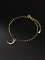 thumb 925 Sterling Silver Moon Minimalist  Anklet 0