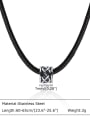 thumb Stainless steel Leather Geometric Hip Hop Necklace 2