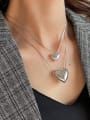 thumb 925 Sterling Silver Smooth Heart Minimalist Necklace 1