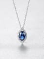thumb 925 Sterling Silver Cubic Zirconia Water Drop Dainty Necklace 3