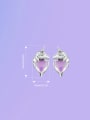 thumb 925 Sterling Silver Cubic Zirconia Icon Dainty Stud Earring 2