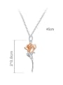 thumb 925 Sterling Silver Flower Dainty Necklace 2