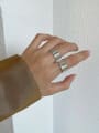 thumb 925 Sterling Silver Geometric Minimalist Band Ring 1