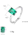 thumb 925 Sterling Silver Square  Cubic Zirconia Minimalist Band Ring 2