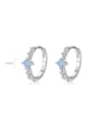 thumb 925 Sterling Silver Cubic Zirconia Geometric Minimalist Huggie Earring 3