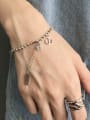 thumb 925 Sterling Silver Cubic Zirconia Anchor Trend Beaded Bracelet 0