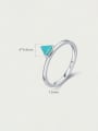 thumb 925 Sterling Silver Opal Triangle Minimalist Band Ring 3