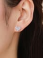 thumb 925 Sterling Silver Cubic Zirconia Heart Classic Stud Earring 1