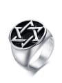 thumb Titanium Steel  Vintage Five-pointed star  Band Ring 0