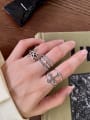 thumb 925 Sterling Silver Star Vintage Band Ring 1