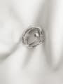 thumb 925 Sterling Silver Cubic Zirconia Irregular Minimalist Band Ring 3