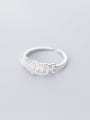 thumb 925 Sterling Silver Imitation Pearl White Irregular Cute Free Size Ring 3