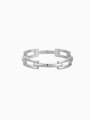 thumb 925 Sterling Silver Geometric Minimalist Band Bangle 0