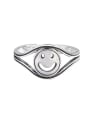 thumb 925 Sterling Silver Hollow Smiley Vintage Band Ring 0