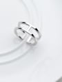 thumb 925 Sterling Silver Minimalist  Double Layer Free Size Ring 0