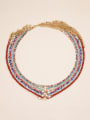 thumb Simple Boho Beaded Necklace with Faux Pearls and Rice Beads 0