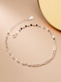 thumb 925 Sterling Silver Hollow Geometric Minimalist Anklet 0
