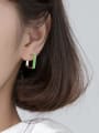 thumb 925 Sterling Silver Enamel Geometric Minimalist Stud Earring 2