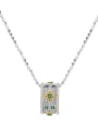 thumb 925 Sterling Silver Cubic Zirconia Geometric Vintage Necklace 4