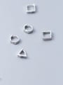 thumb 925 Sterling Silver Hollow Geometric Minimalist Stud Earring 0