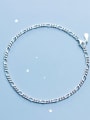 thumb 925 Sterling Silver Minimalist Fashion wave thick chain geometric bracelet 0