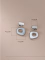 thumb 925 Sterling Silver Shell Geometric Minimalist Drop Earring 3