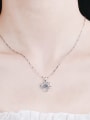thumb Sterling Silver 0.8 CT Moissanite Heart Dainty Necklace 1