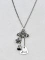 thumb Vintage Sterling Silver With Antique Silver Plated Cute Bee  Love Necklaces 3