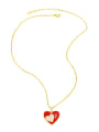 thumb Brass Enamel Heart Trend Necklace 4