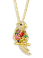 thumb Brass Cubic Zirconia Horse Trend Necklace 2