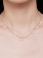 thumb 925 Sterling Silver Cubic Zirconia Round Minimalist Necklace 1