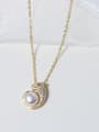 thumb Brass Freshwater Pearl Irregular Trend Necklace 2