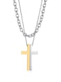 thumb Stainless steel Cross Minimalist Multi Strand Necklace 0
