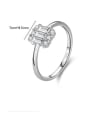 thumb 925 Sterling Silver Cubic Zirconia Geometric Classic Band Ring 2