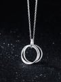 thumb 925 Sterling Silver Hollow Round Minimalist Necklace 0
