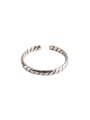 thumb 925 Sterling Silver Twist Round Vintage Band Ring 0