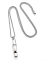 thumb Stainless steel  Chain  Alloy  Whistle Pendant  Hip Hop Necklace 0