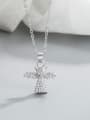 thumb 925 Sterling Silver Cubic Zirconia Angel Cute Necklace 0