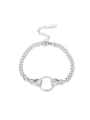 thumb 925 Sterling Silver With Platinum Plated Personality Chain Bracelets 0