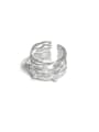 thumb 925 Sterling Silver Imitation Pearl Geometric Hip Hop Stackable Ring 0