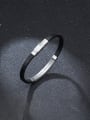 thumb Stainless steel Leather Geometric Hip Hop Band Bangle 2