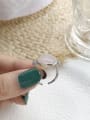 thumb 925 Sterling Silver  Pink Round  Crystal  Minimalist Free Size Midi Ring 3