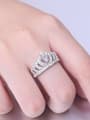 thumb 925 Sterling Silver Cubic Zirconia Crown Minimalist Band Ring 1