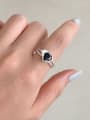 thumb 925 Sterling Silver Cubic Zirconia Heart Vintage Stackable Ring 3