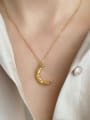 thumb 925 Sterling Silver Irregular Moon Vintage Necklace 3