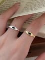 thumb 925 Sterling Silver Carnelian Evil Eye Vintage Band Ring 1