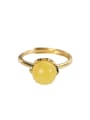 thumb 925 Sterling Silver Citrine Round Minimalist Band Ring 3