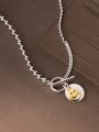 thumb 925 Sterling Silver Smiley Minimalist Beaded  Chain Necklace 2