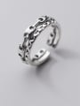 thumb 925 Sterling Silver Heart Vintage Stackable Ring 1